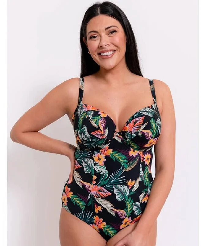 Curvy Kate Cuba Libre Padded Plunge Swimsuit - Print Mix