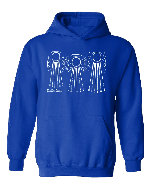 Tactile 3 Sweet White Cane Angels Hoodie - Royal Blue