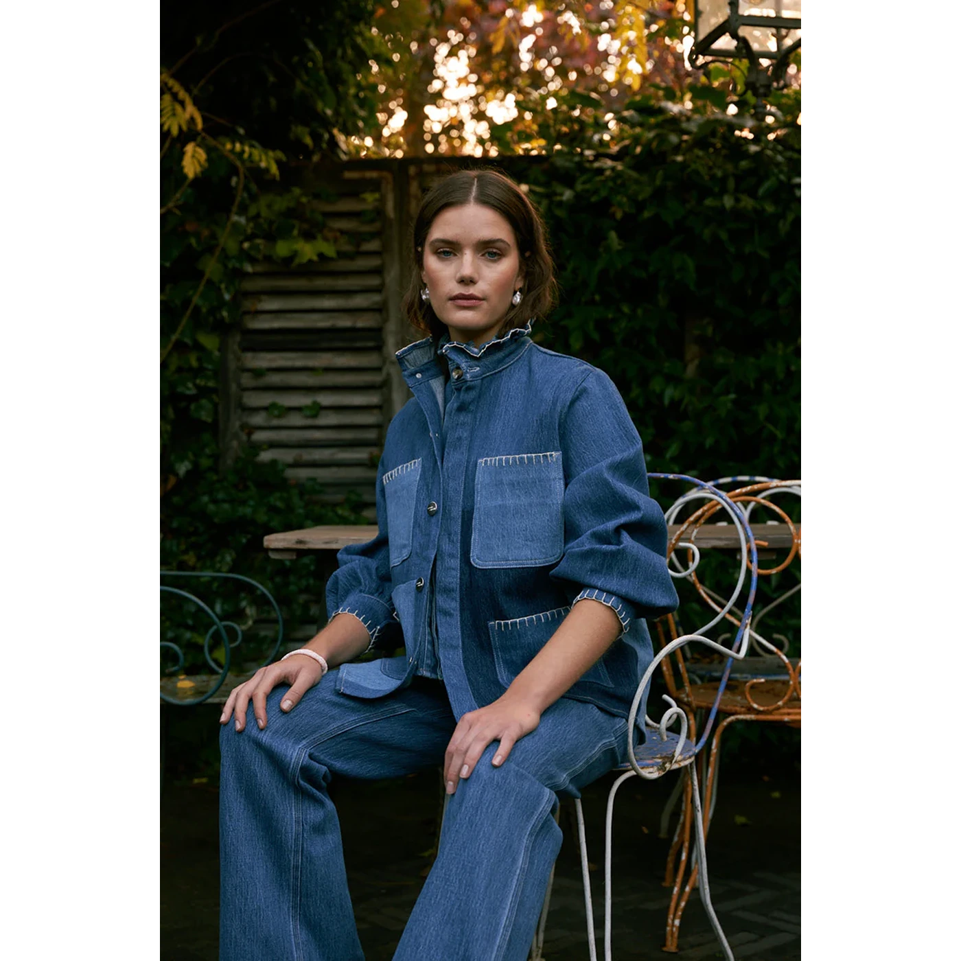 Colour Block Denim Jacket