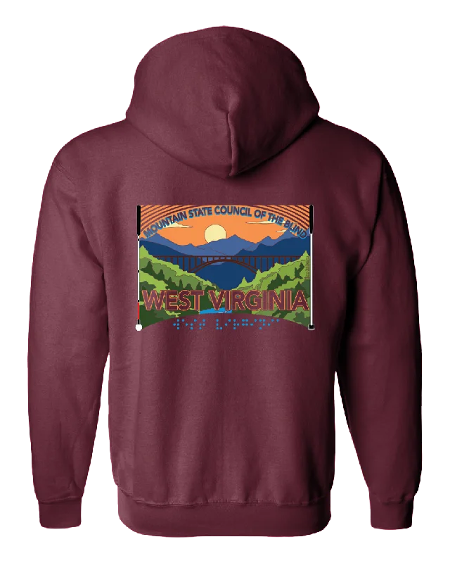 West Virginia MSCB  Zip Hoodie Berry