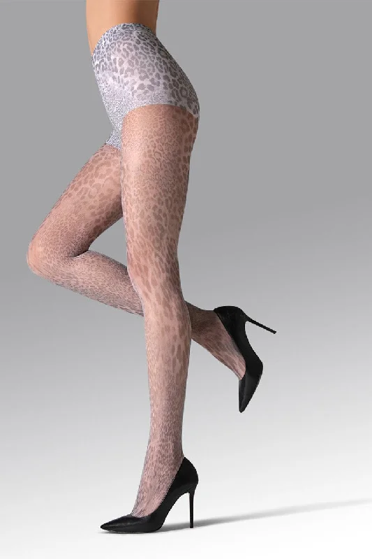 Neutral Animal Printed Sheer Tights