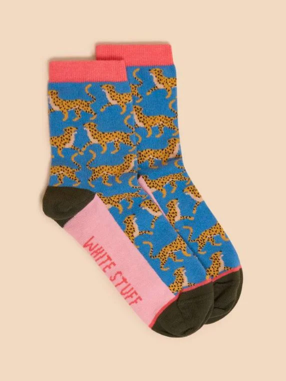 Cheetah Ankle Sock