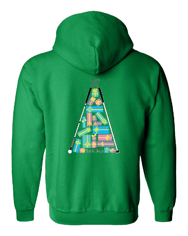 Christmas Tree of Gifts Zip Hoodie - Irish Green