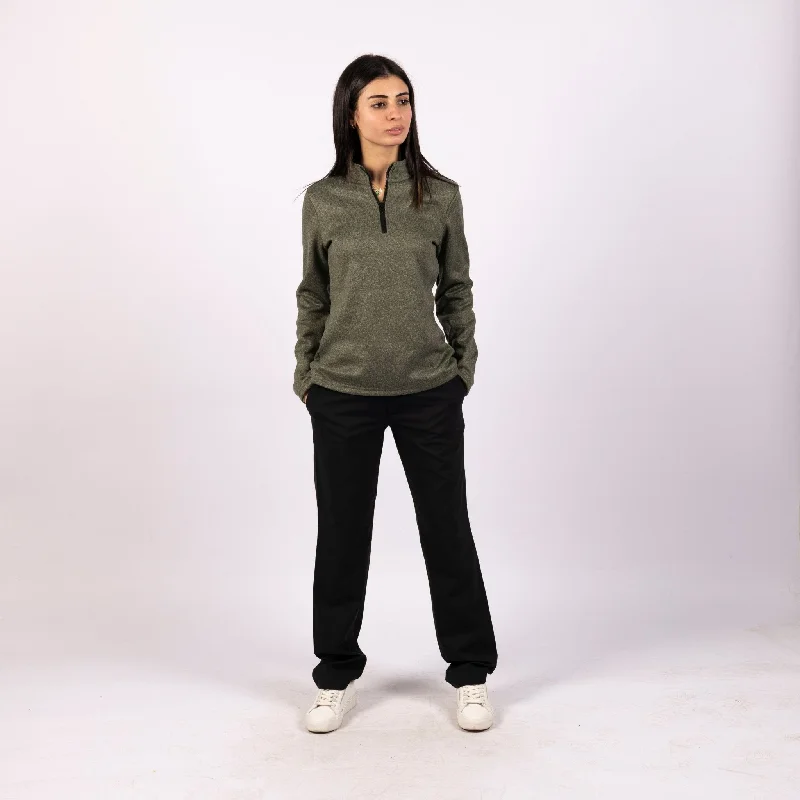 Crocodile | Women Quarter Zip Sweater