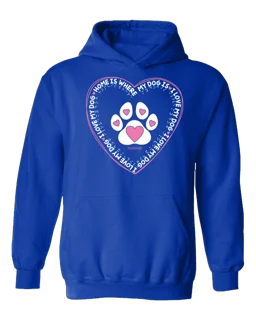 Home Is Where My Dog Is Hoodie - Royal Blue