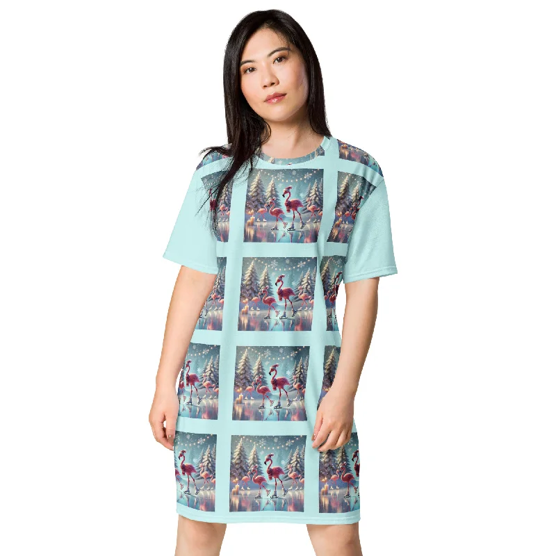 "Winter’s Radiance" Collection - Designer T-Shirt Dress for Holidays