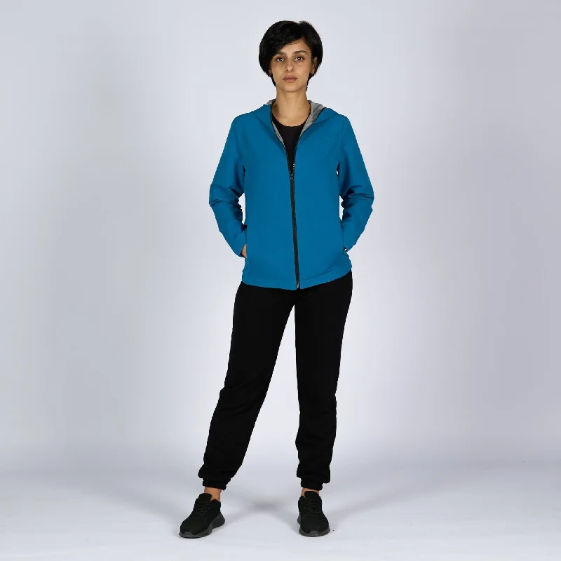 Deep Ocean Blue | Women Hooded Winterproof Jacket