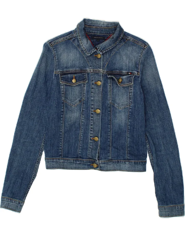 TOMMY HILFIGER Womens Denim Jacket US 6 Medium Blue Cotton