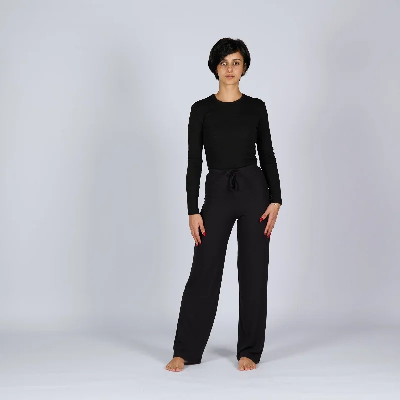 Black Soot | Women Ribbed Long Sleeve T-shirt