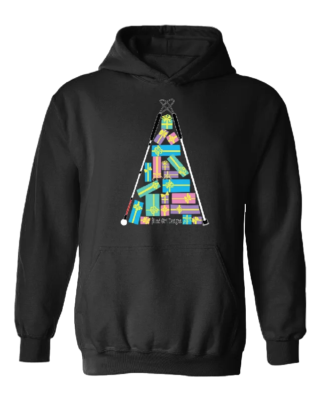 Christmas Tree of Gifts Hoodie - Black