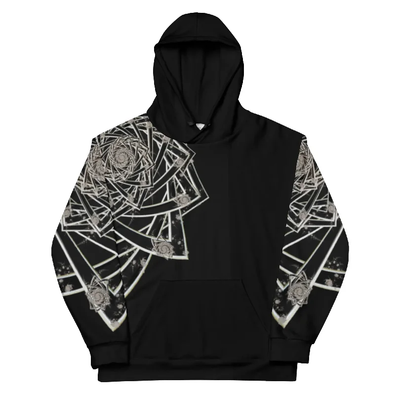 "Black Topological Rose" Collection - Unisex Hoodie