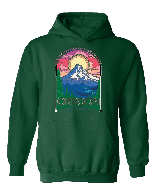 Oregon  Hoodie-Forest green