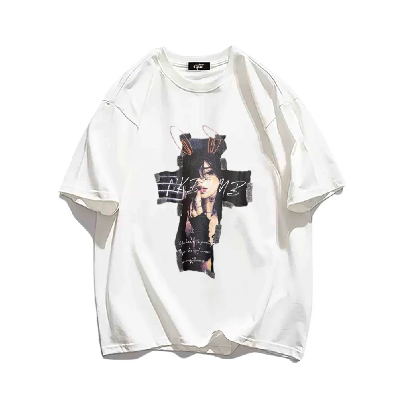 “Cross Bad Girl Pattern” T-shirt