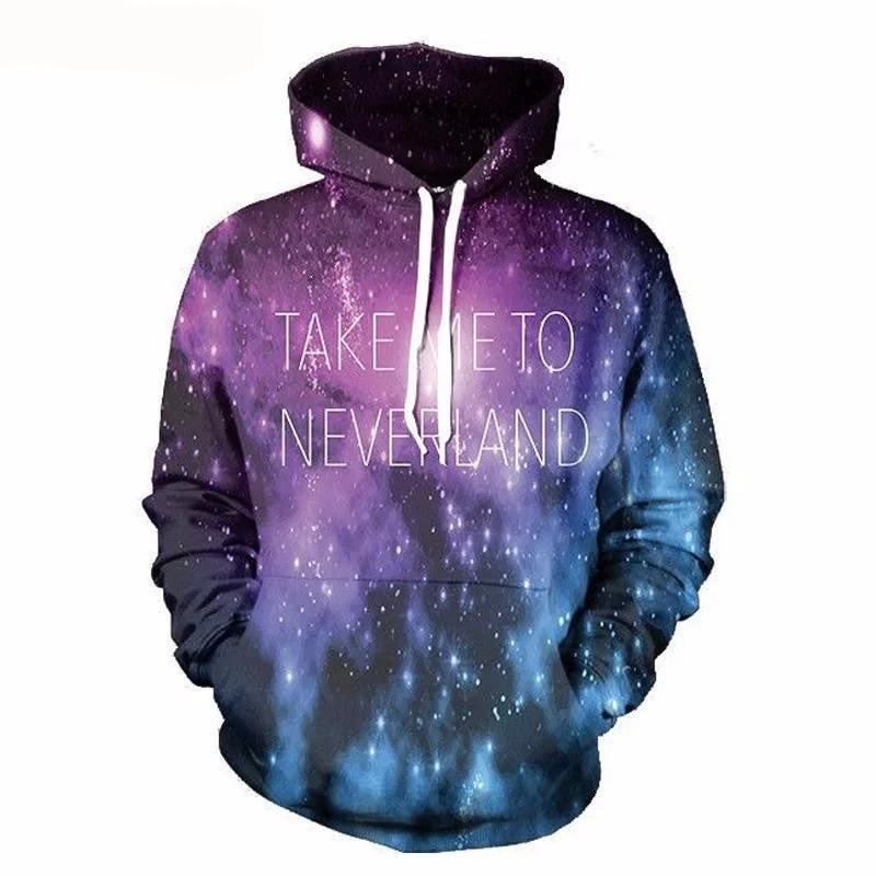 Purple Galaxy Hoodies- "TAKE ME TO NEVERLAND"