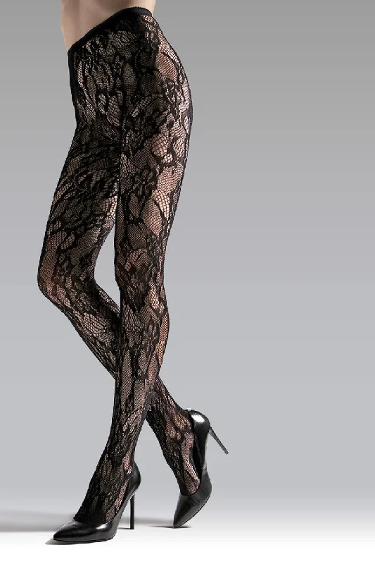 Lace Cut-Out Net Tights