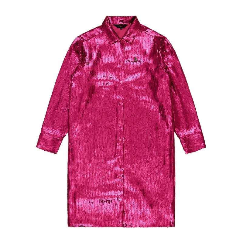 Sequin Shirt Dress