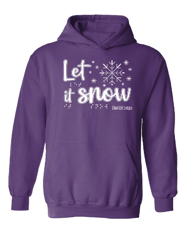 New! Tactile “Let It Snow!” Glow-in-the-Dark Hoodie - Purple