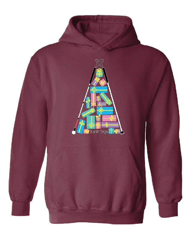 Christmas Tree of Gifts Hoodie - Berry