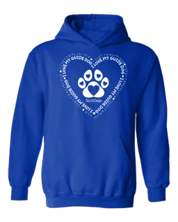 3D I Love My Guide Dog Hoodie - Royal Blue