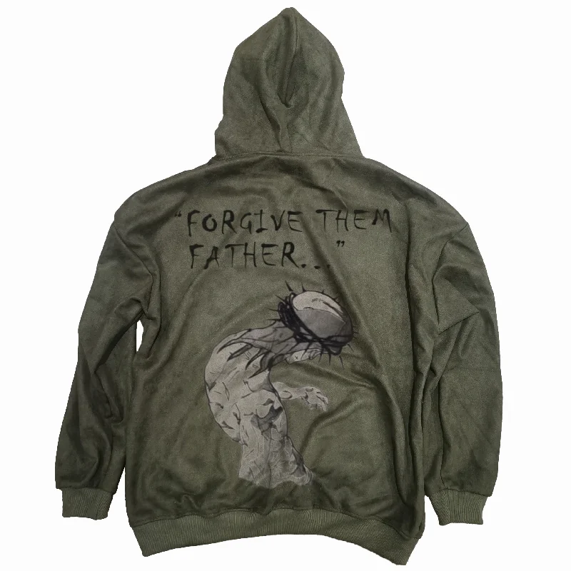 Anime ‘Forgive Them’ Suede Hoodie