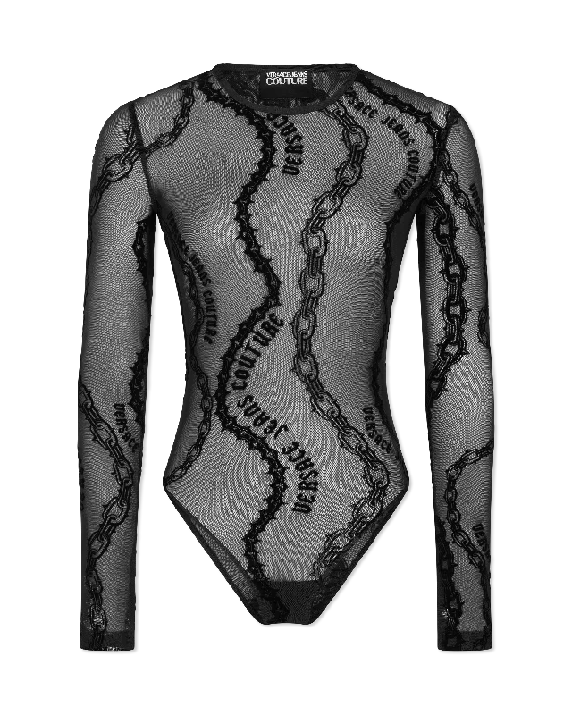 Chain Couture Mesh Bodysuit