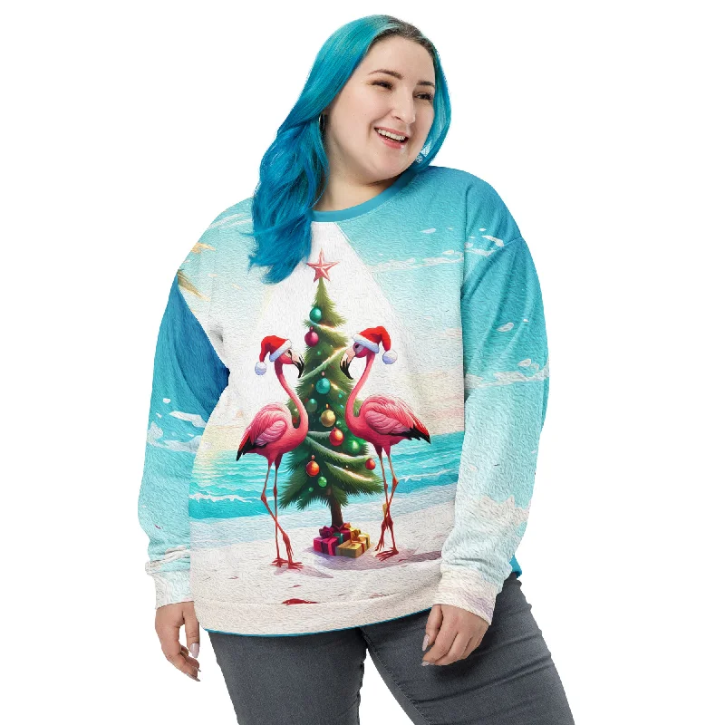 "Winter’s Radiance" Collection - Flamingos Unisex Sweatshirt