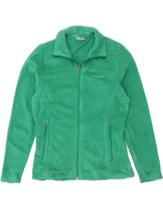 COLUMBIA Womens Loose Fit Fleece Jacket UK 6 XS Green Polyester