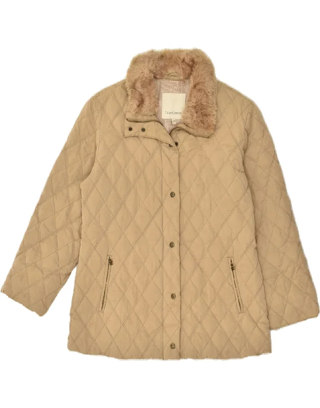 HENRY COTTONS Womens Quilted Jacket IT 46 Large Beige