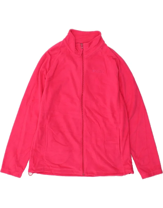 MOUNTAIN WAREHOUSE Womens Fleece Jacket UK 16 Large Pink Polyester