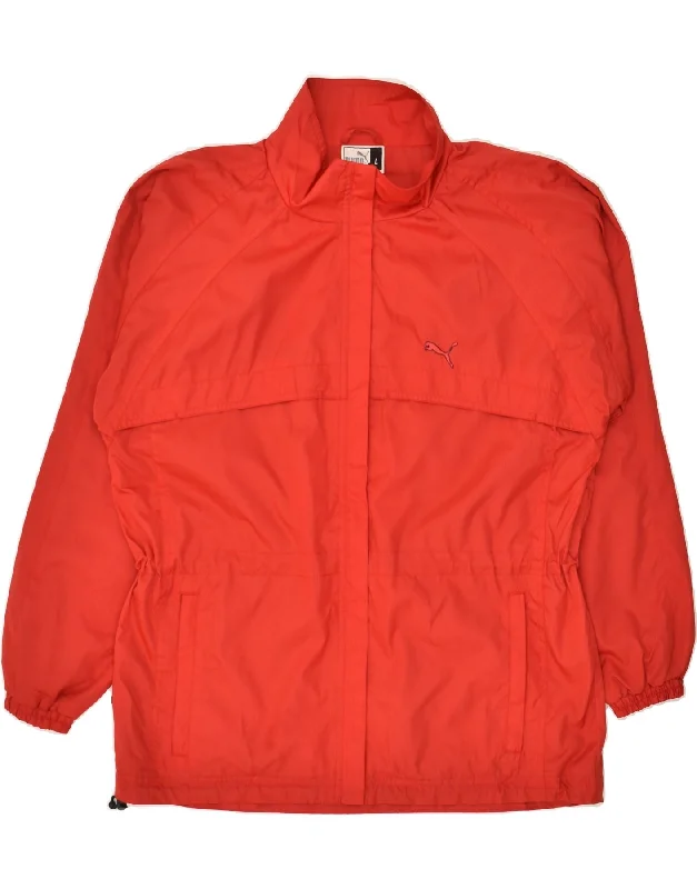 PUMA Womens Rain Jacket UK 16 Large Red Polyester