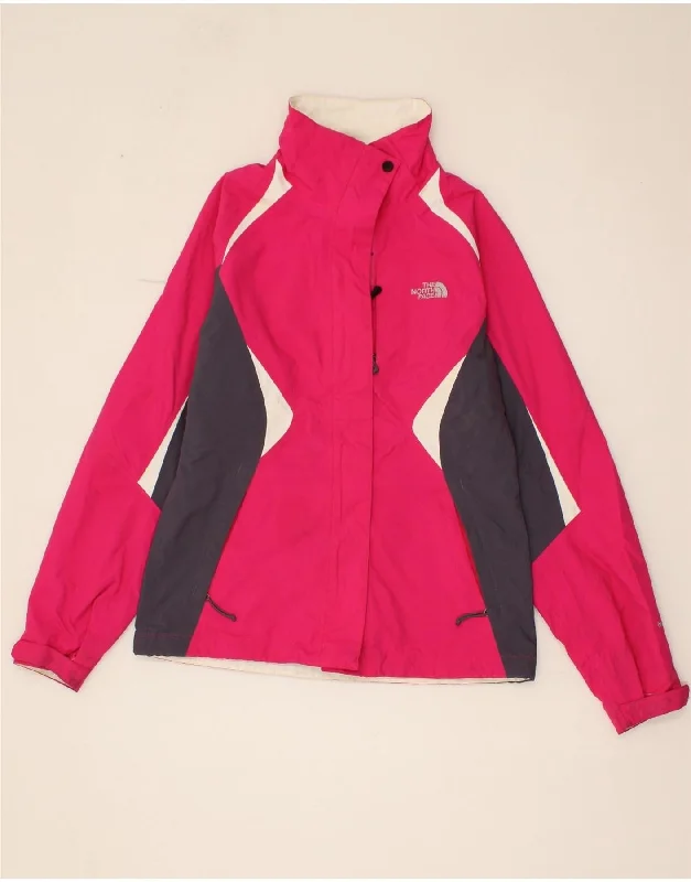 THE NORTH FACE Womens Loose Fit Rain Jacket UK 6 XS  Pink Colourblock