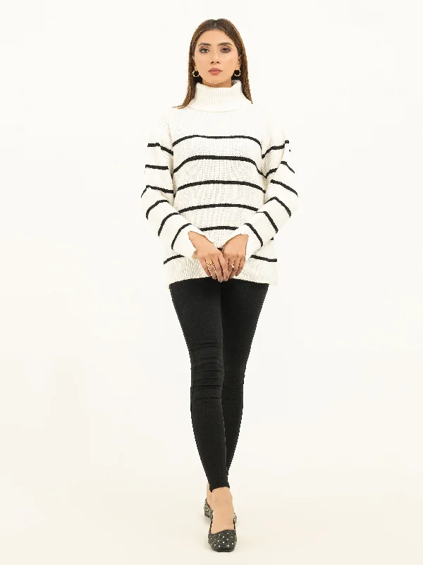 Striped Turtle Neck Sweater