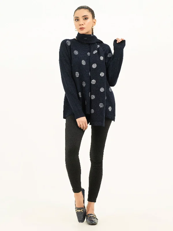 Polka Dot Sweater and Scarf