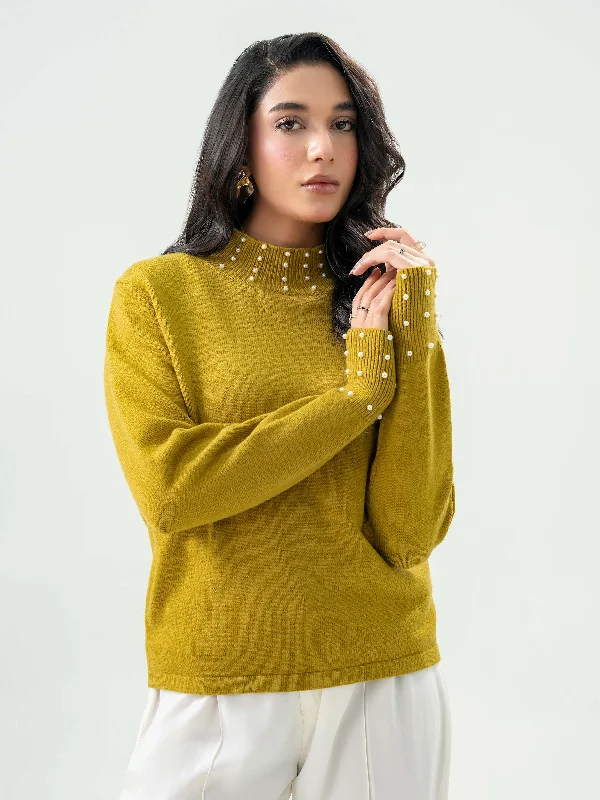 Embellished Woolen Sweater