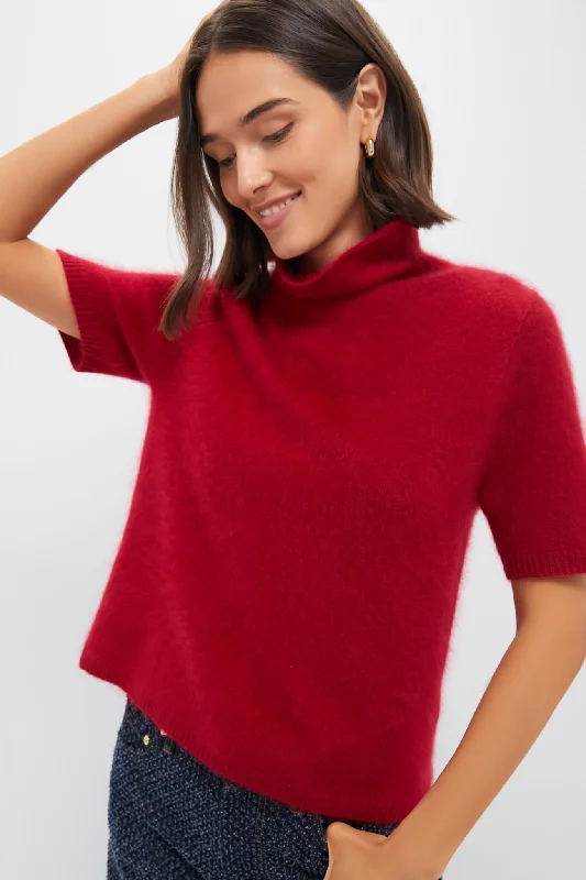 Lipstick Red Cuddle Turtleneck