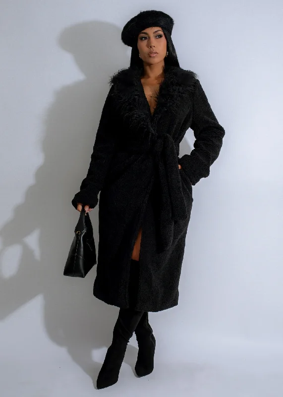 Nightfall Plush Coat Black