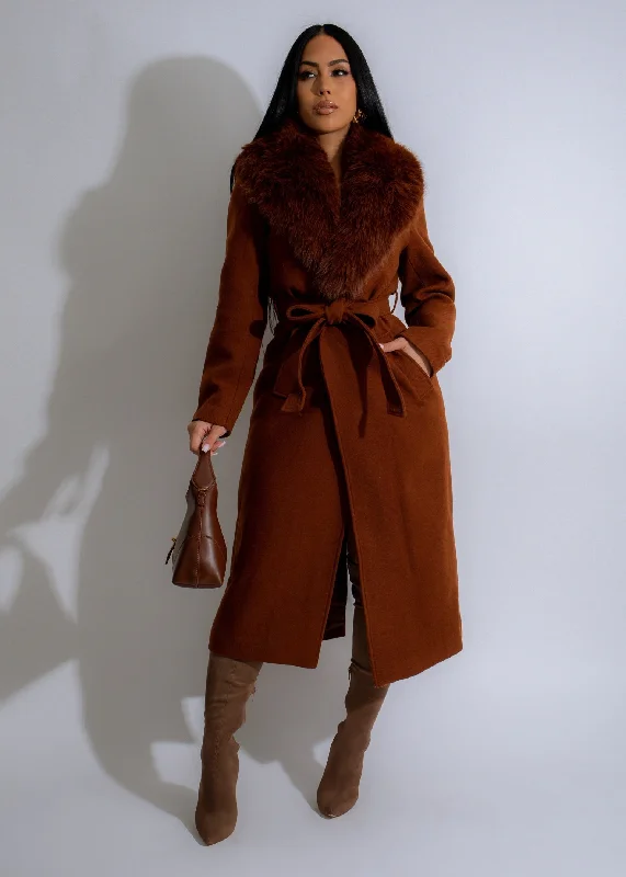 Regal Luxe Coat Brown