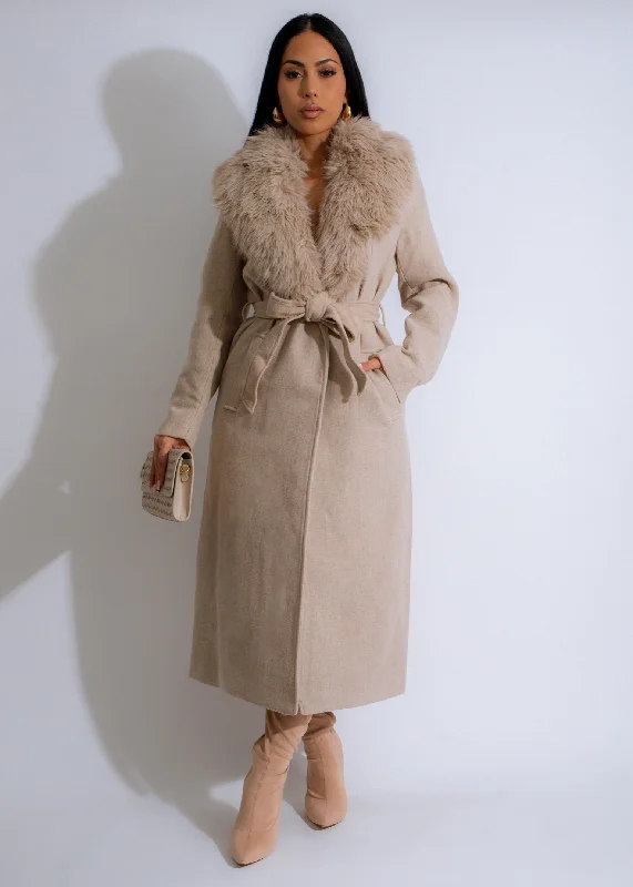 Regal Luxe Coat Nude