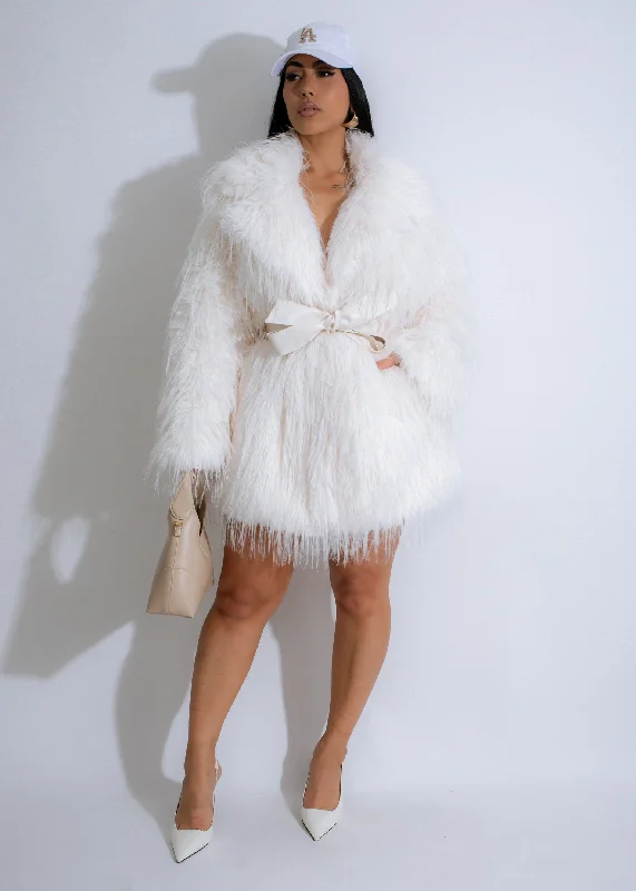 Snowbound Luxe Coat White