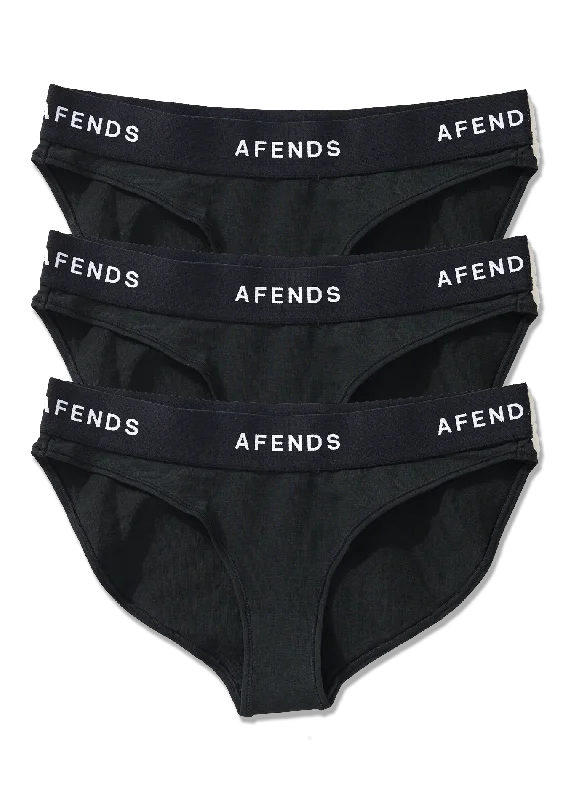 AFENDS Womens Molly - Bikini Briefs 3 Pack - Black