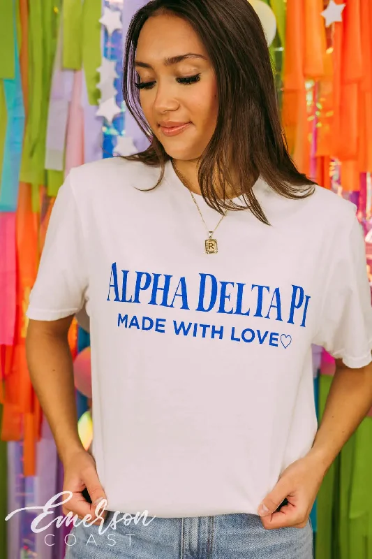 Alpha Delta Pi Made With Love Tshirt