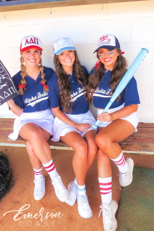 Alpha Delta Pi Navy Baseball Bid Day Henley