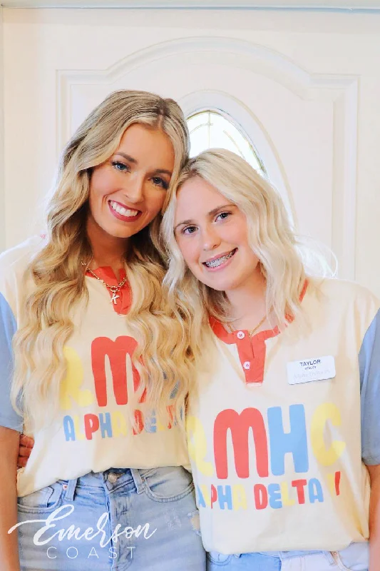 Alpha Delta Pi RMHC Colorblock Henley