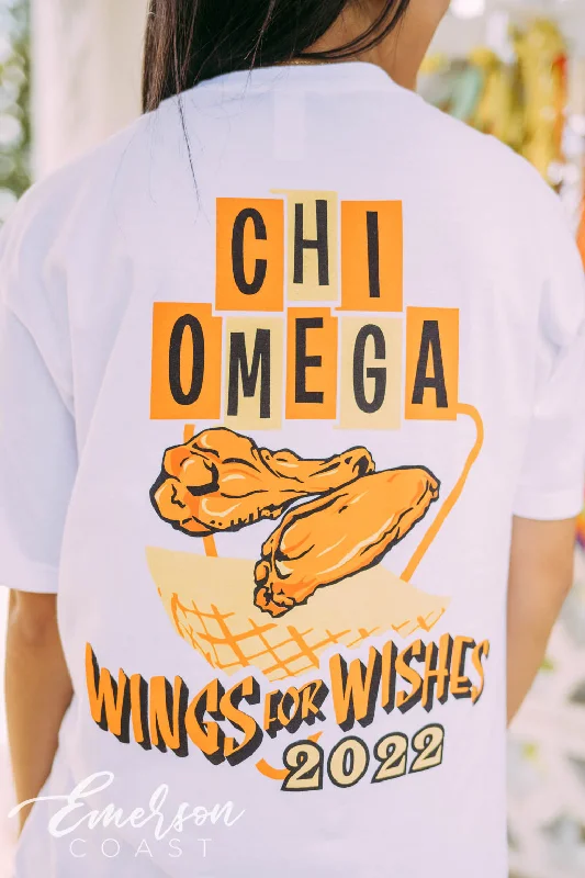 Chi Omega Wings for Wishes Tshirt