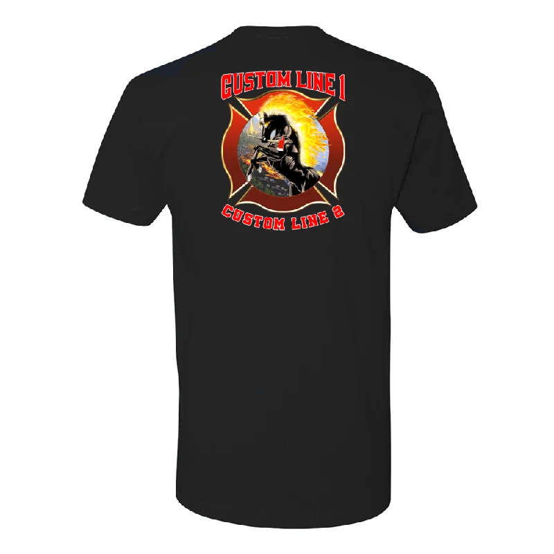 Customized Fire Axe Stallion Fire Station Premium T-Shirt