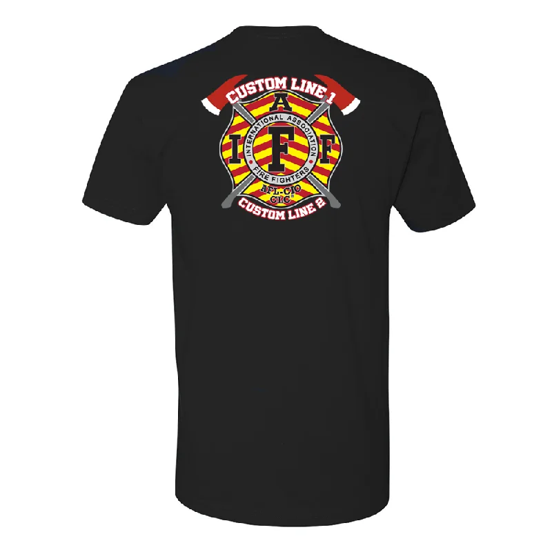 Customized IAFF Red & Yellow Chevron Premium T-Shirt