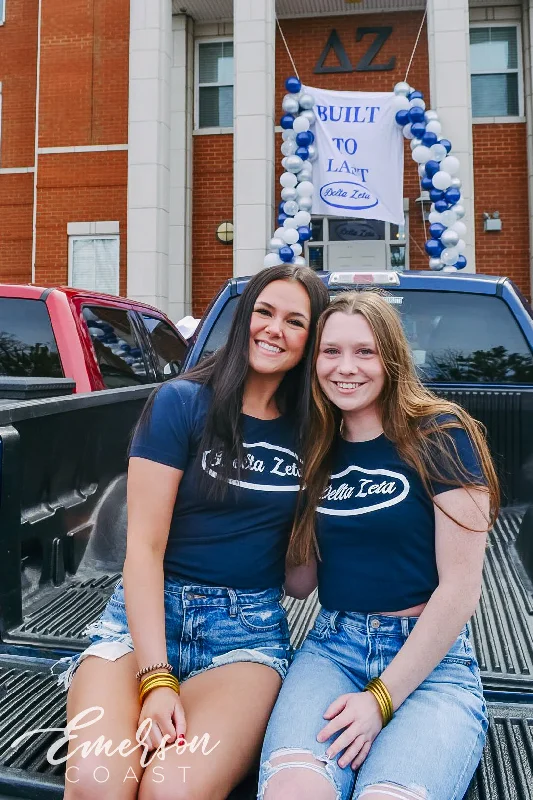 Delta Zeta Built to Last Bid Day Baby Tee