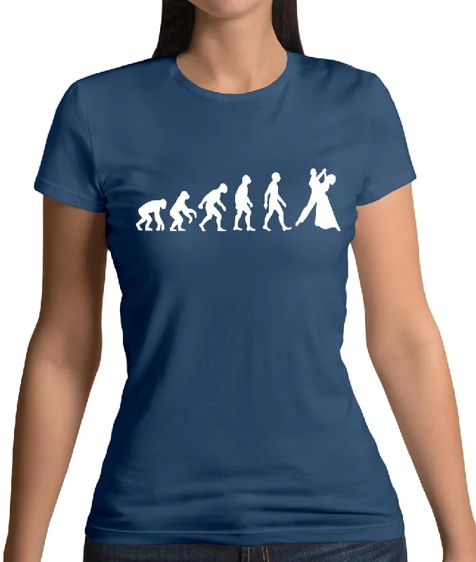 Evolution Of Man Ballroom Dancing Womens T-Shirt