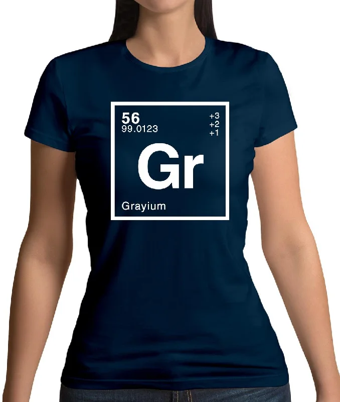 Gray - Periodic Element Womens T-Shirt