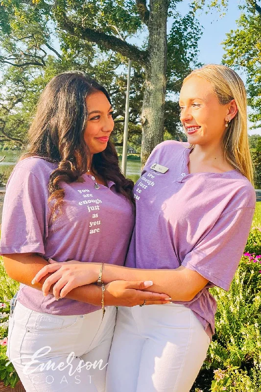 Kappa Alpha Theta You are Enough Lavender Henley